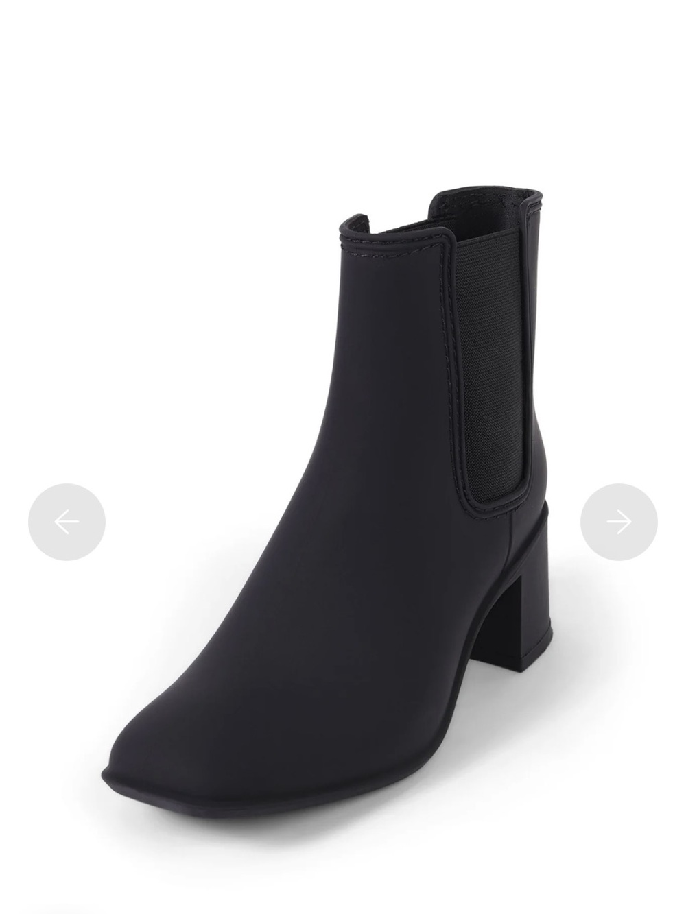 Jeffrey Campbell Matte Black Chelsea Block Heel Ankle Boot